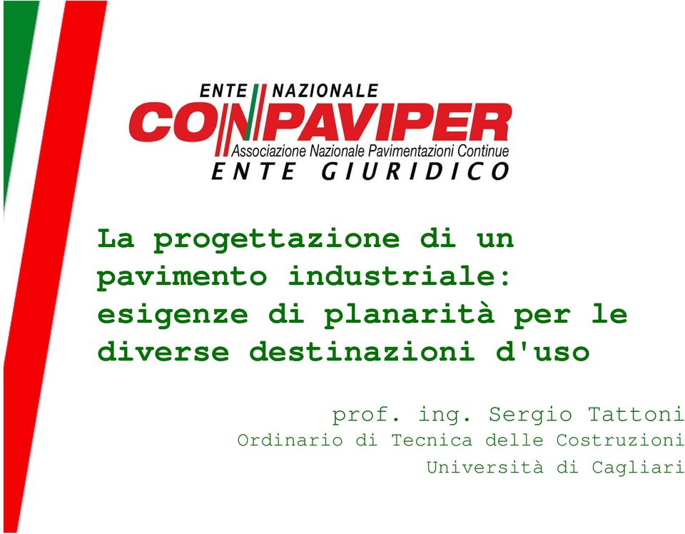 destinazioni d'uso prof. ing.