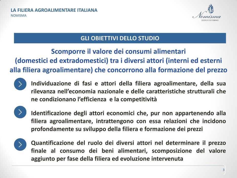 la competitività Identificazione degli attori economici che, pur non appartenendo alla filiera agroalimentare, intrattengono con essa relazioni che incidono profondamente su sviluppo della filiera e