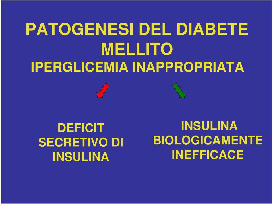 DEFICIT SECRETIVO DI INSULINA