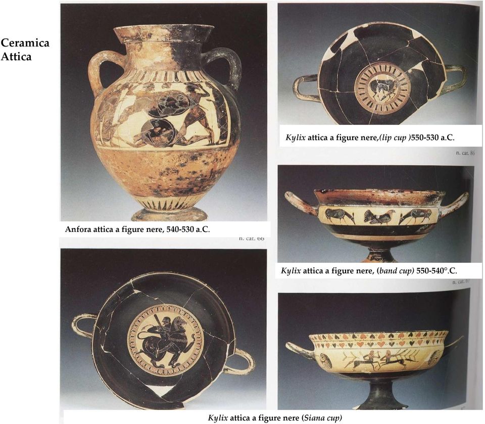 c. Kylix attica a figure nere, (band cup)