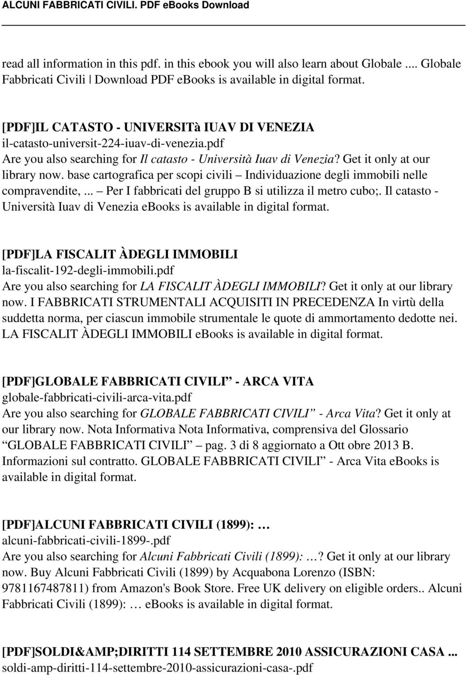 pdf Are you also searching for Il catasto - Università Iuav di Venezia? Get it only at our library now. base cartografica per scopi civili Individuazione degli immobili nelle compravendite,.