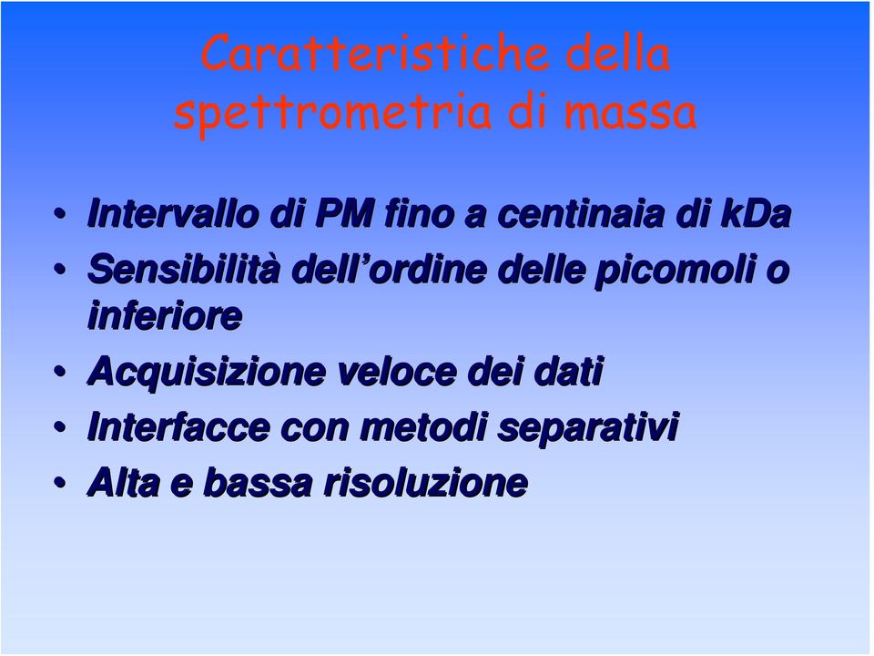 delle picomoli o inferiore Acquisizione veloce dei dati