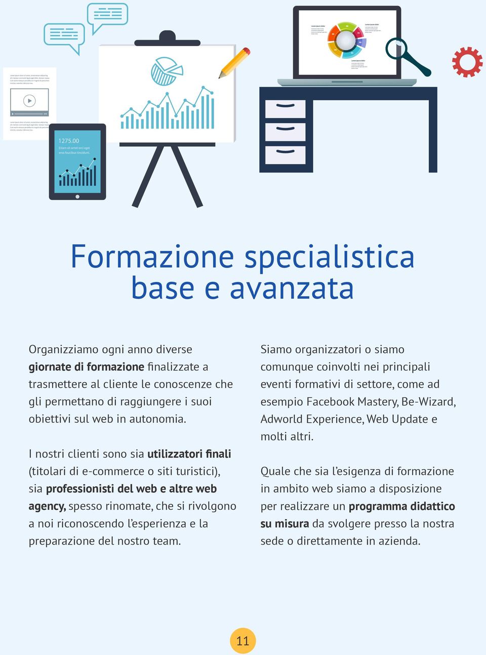 I nostri clienti sono sia utilizzatori finali (titolari di e-commerce o siti turistici), sia professionisti del web e altre web agency, spesso rinomate, che si rivolgono a noi riconoscendo l