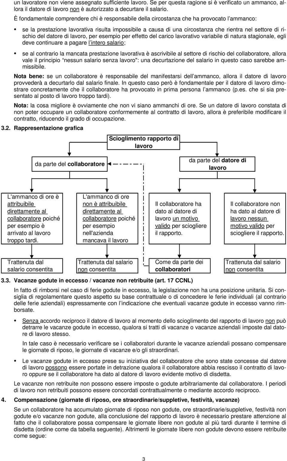 rischio del datore di lavoro, per esempio per effetto del carico lavorativo variabile di natura stagionale, egli deve continuare a pagare l intero salario; se al contrario la mancata prestazione