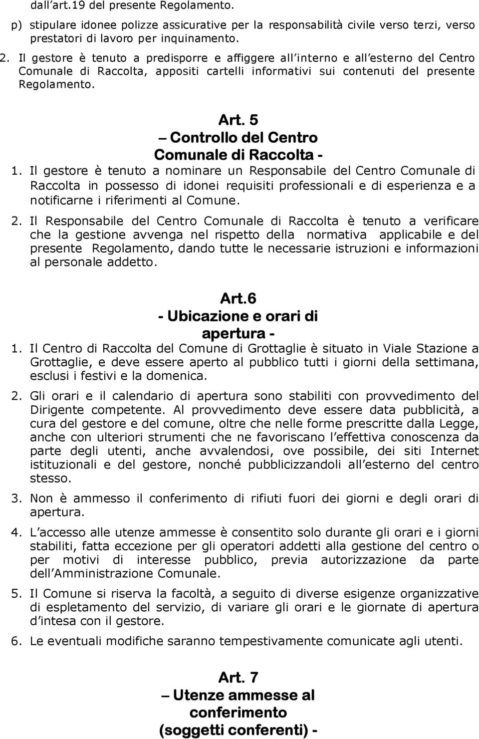 5 Controllo del Centro Comunale di Raccolta - 1.