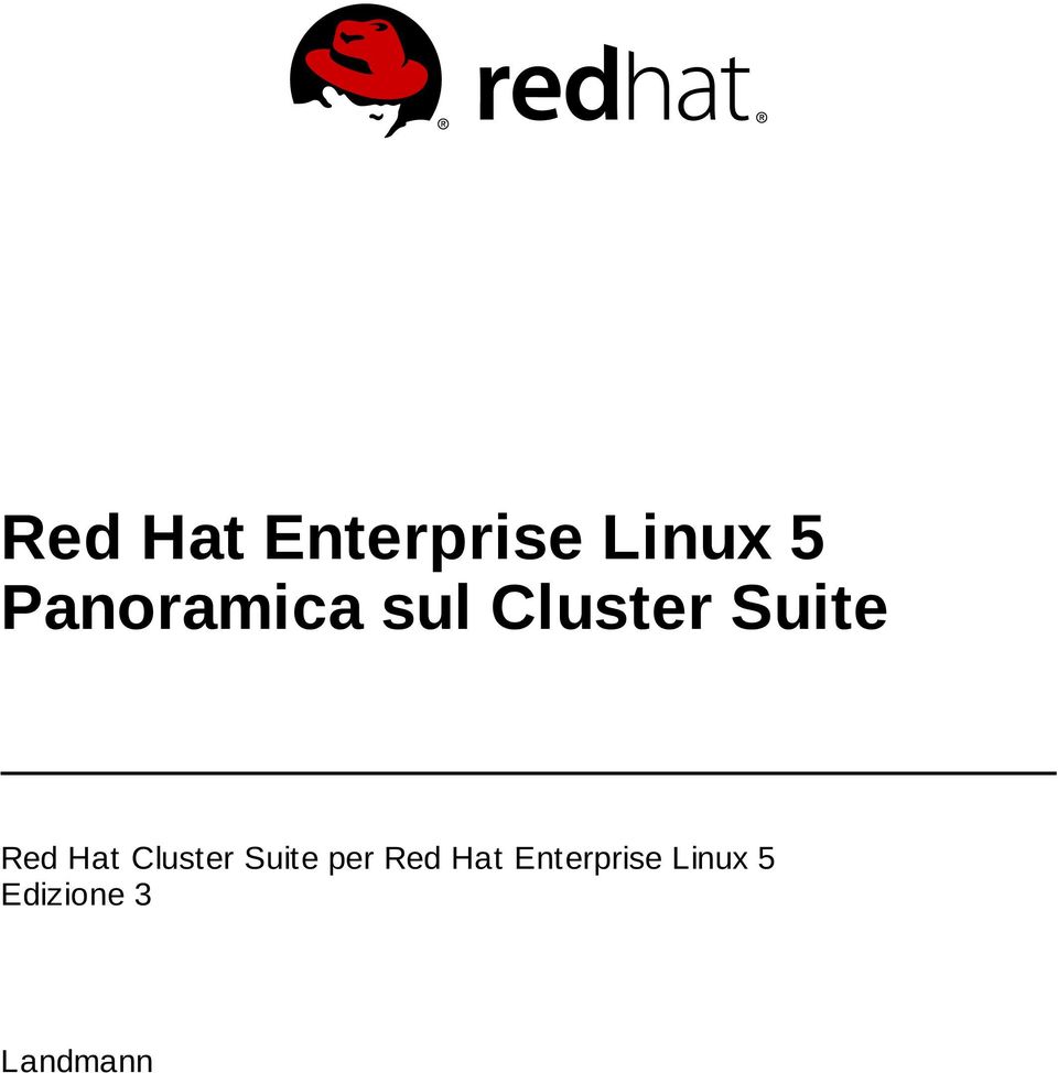 Red Hat Cluster Suite per 