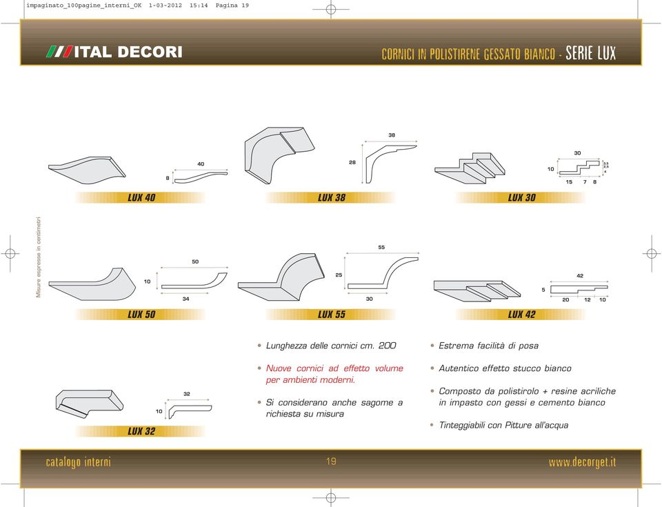 200 Nuove cornici ad effetto volume per ambienti moderni.