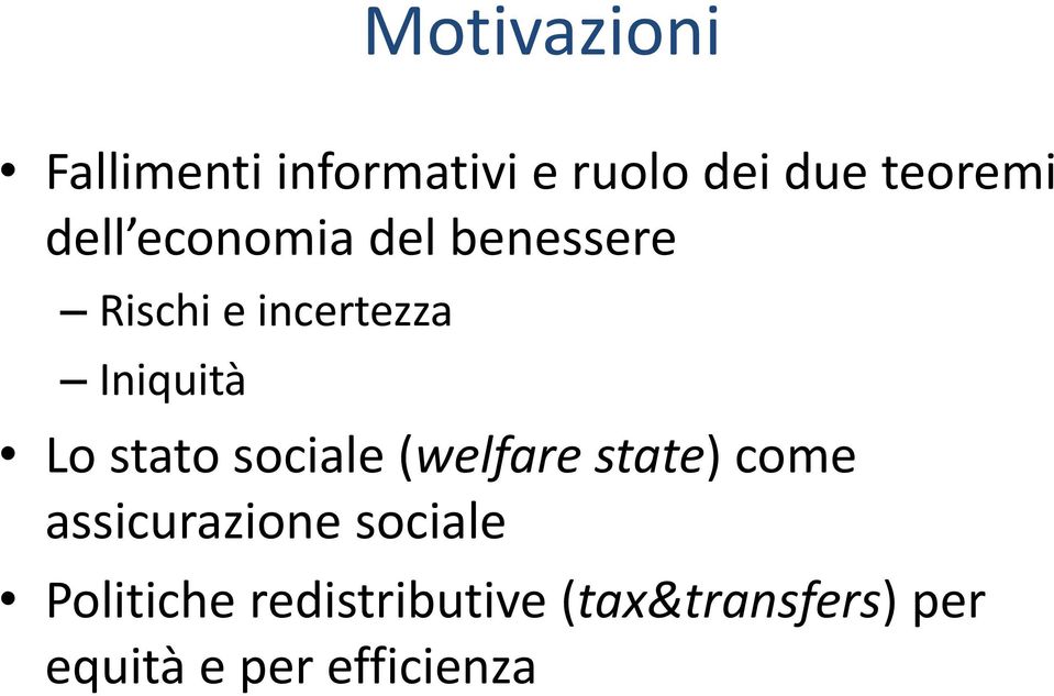 stato sociale (welfare state) come assicurazione sociale