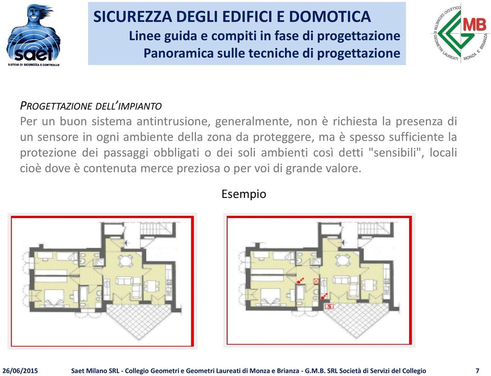 spesso sufficiente la protezione dei passaggi obbligati o dei soli ambienti così detti