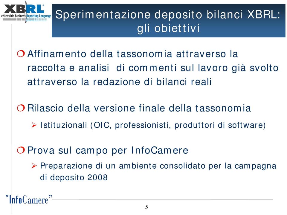 Rilascio della versione finale della tassonomia Istituzionali (OIC, professionisti, produttori di