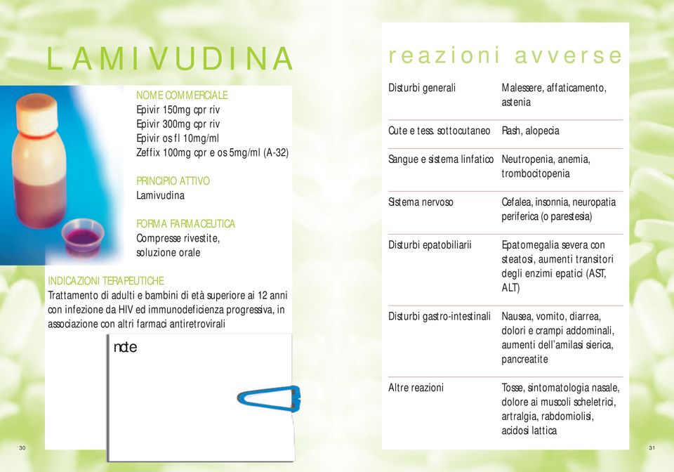 sottocutaneo Malessere, affaticamento, astenia Rash, alopecia Sangue e sistema linfatico Neutropenia, anemia, trombocitopenia Sistema nervoso Disturbi epatobiliarii Disturbi gastro-intestinali