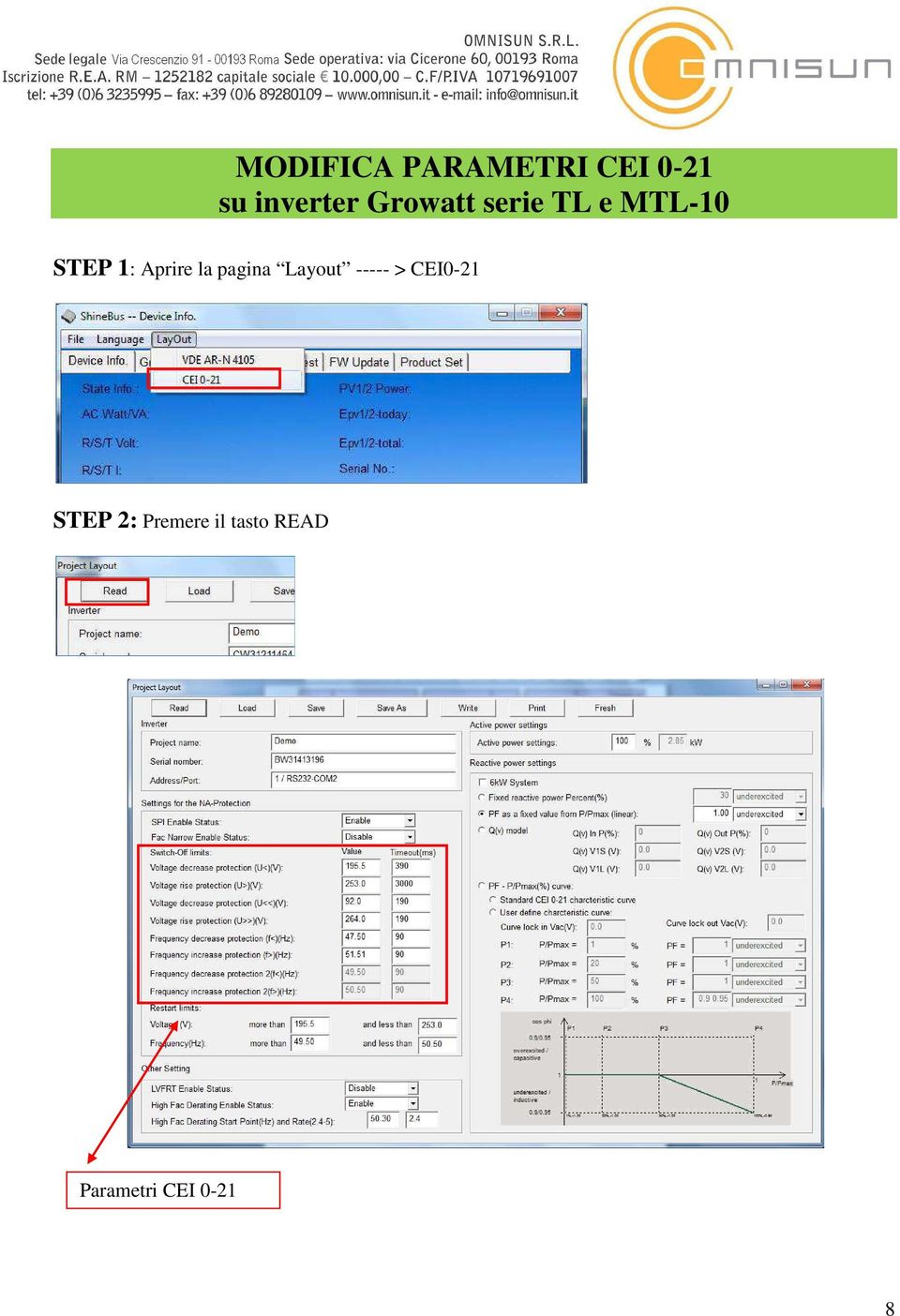 la pagina Layout ----- > CEI0-21 STEP 2: