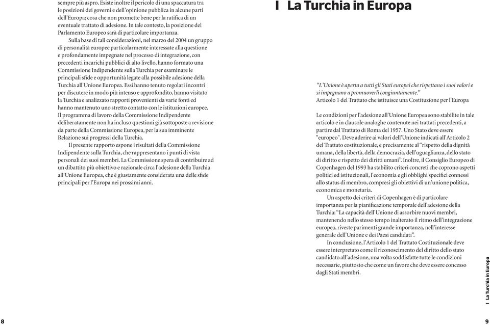 adesione. In tale contesto, la posizione del Parlamento Europeo sarà di particolare importanza.