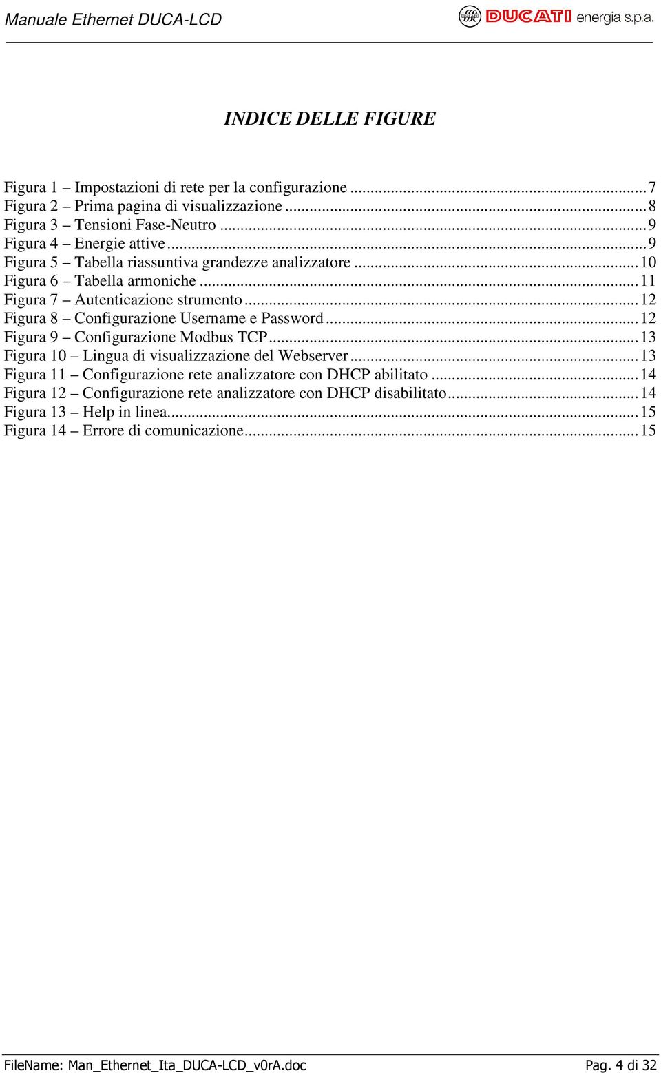 .. 12 Figura 9 Configurazione Modbus TCP... 13 Figura 10 Lingua di visualizzazione del Webserver... 13 Figura 11 Configurazione rete analizzatore con DHCP abilitato.