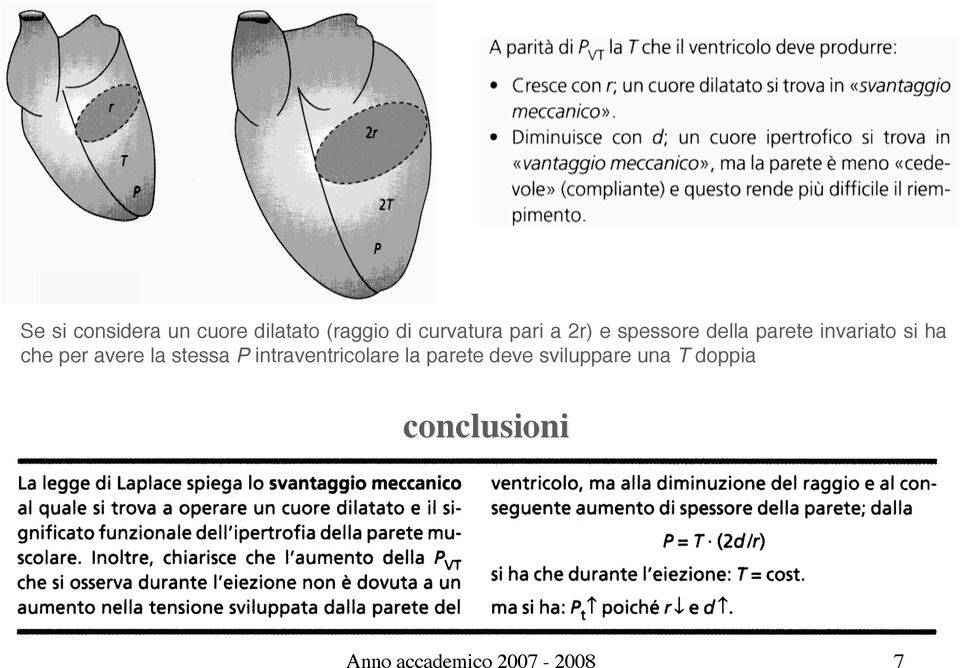 per avere la stessa P intraventricolare la parete deve