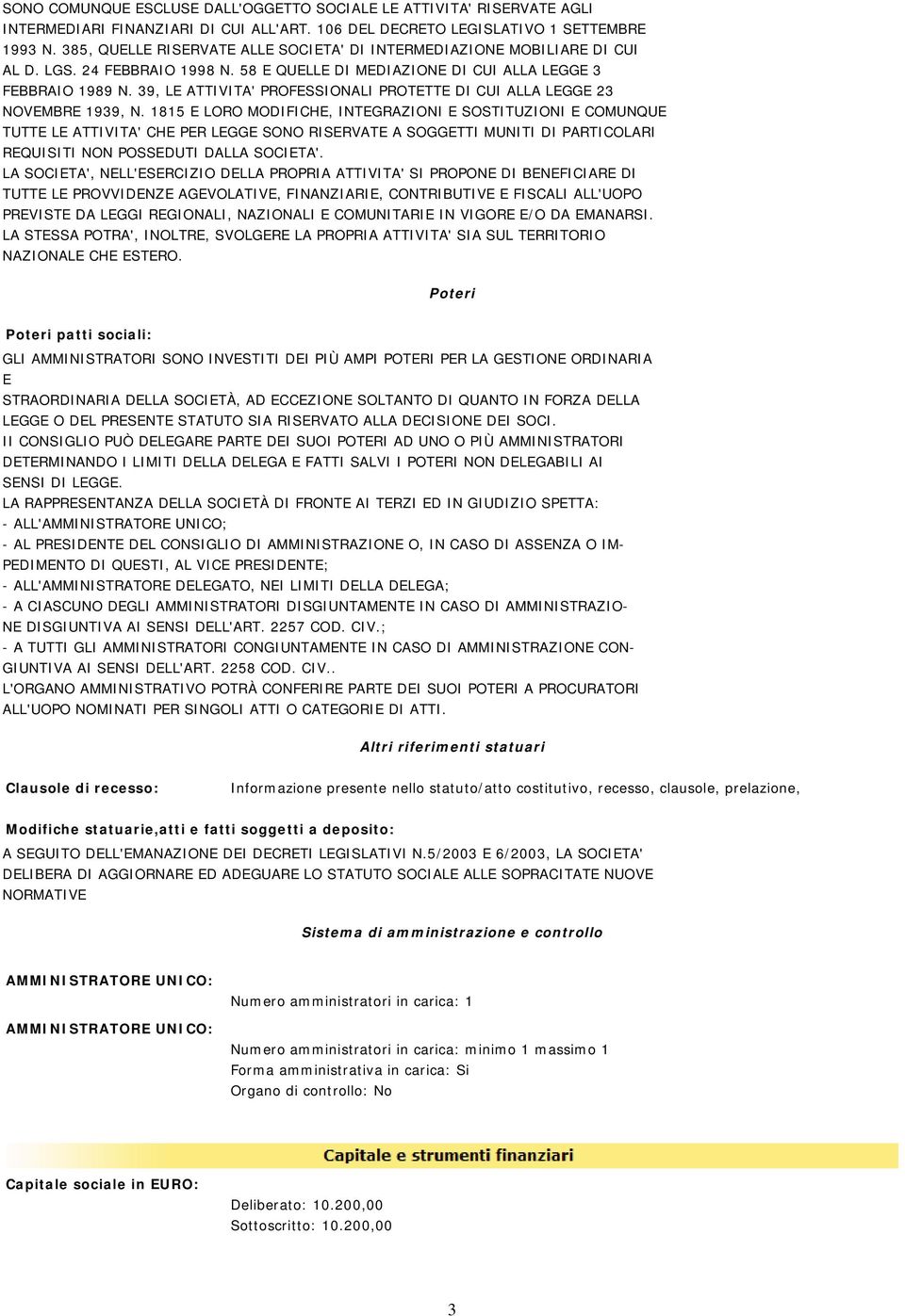 39, LE ATTIVITA' PROFESSIONALI PROTETTE DI CUI ALLA LEGGE 23 NOVEMBRE 1939, N.