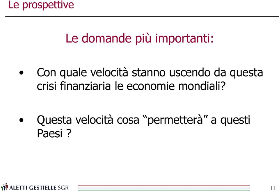 crisi finanziaria le economie mondiali?