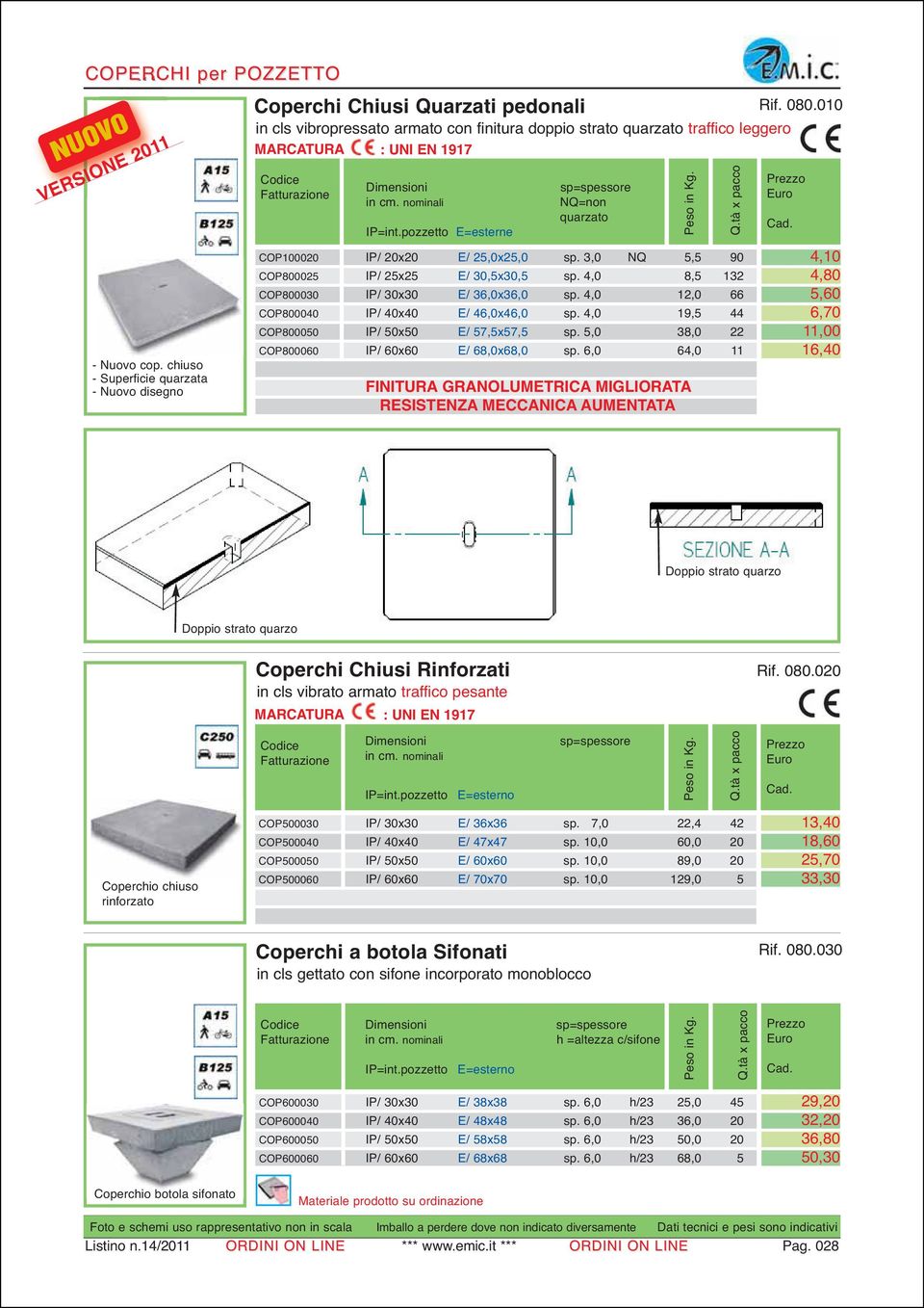 COP100020 IP/ 20x20 E/ 25,0x25,0 sp. 3,0 NQ 5,5 90 COP800025 IP/ 25x25 E/ 30,5x30,5 sp. 4,0 8,5 132 COP800030 IP/ 30x30 E/ 36,0x36,0 sp. 4,0 12,0 66 COP800040 IP/ 40x40 E/ 46,0x46,0 sp.