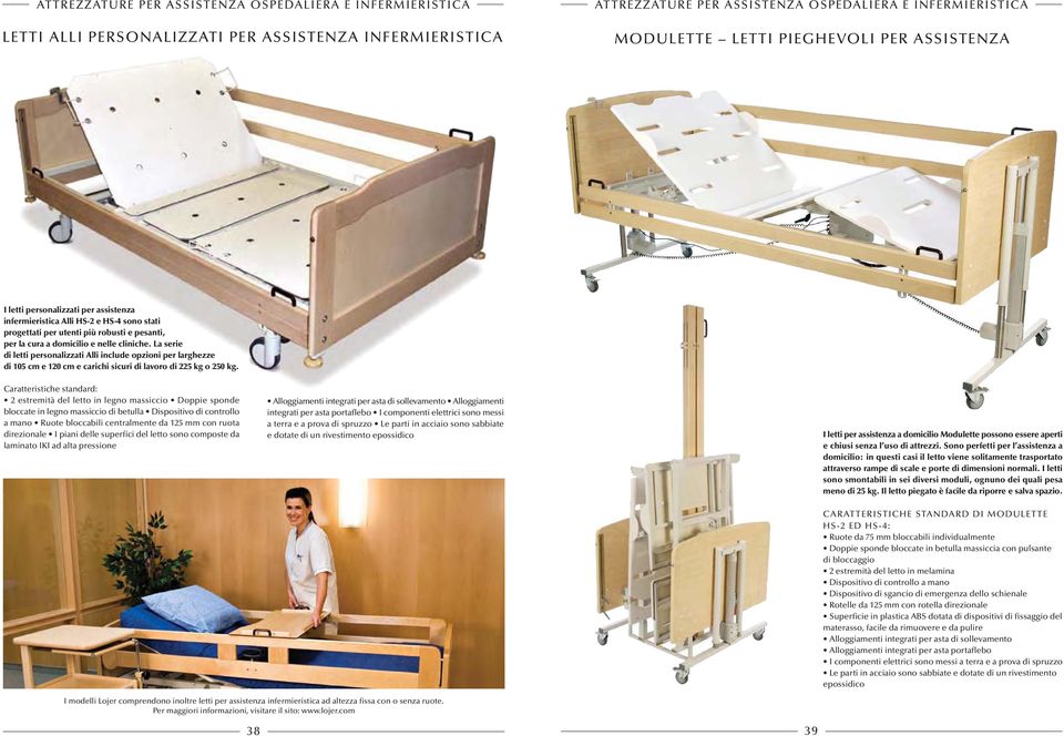 La serie di letti persnalizzati Alli include pzini per larghezze di 105 cm e 120 cm e carichi sicuri di lavr di 225 kg 250 kg.