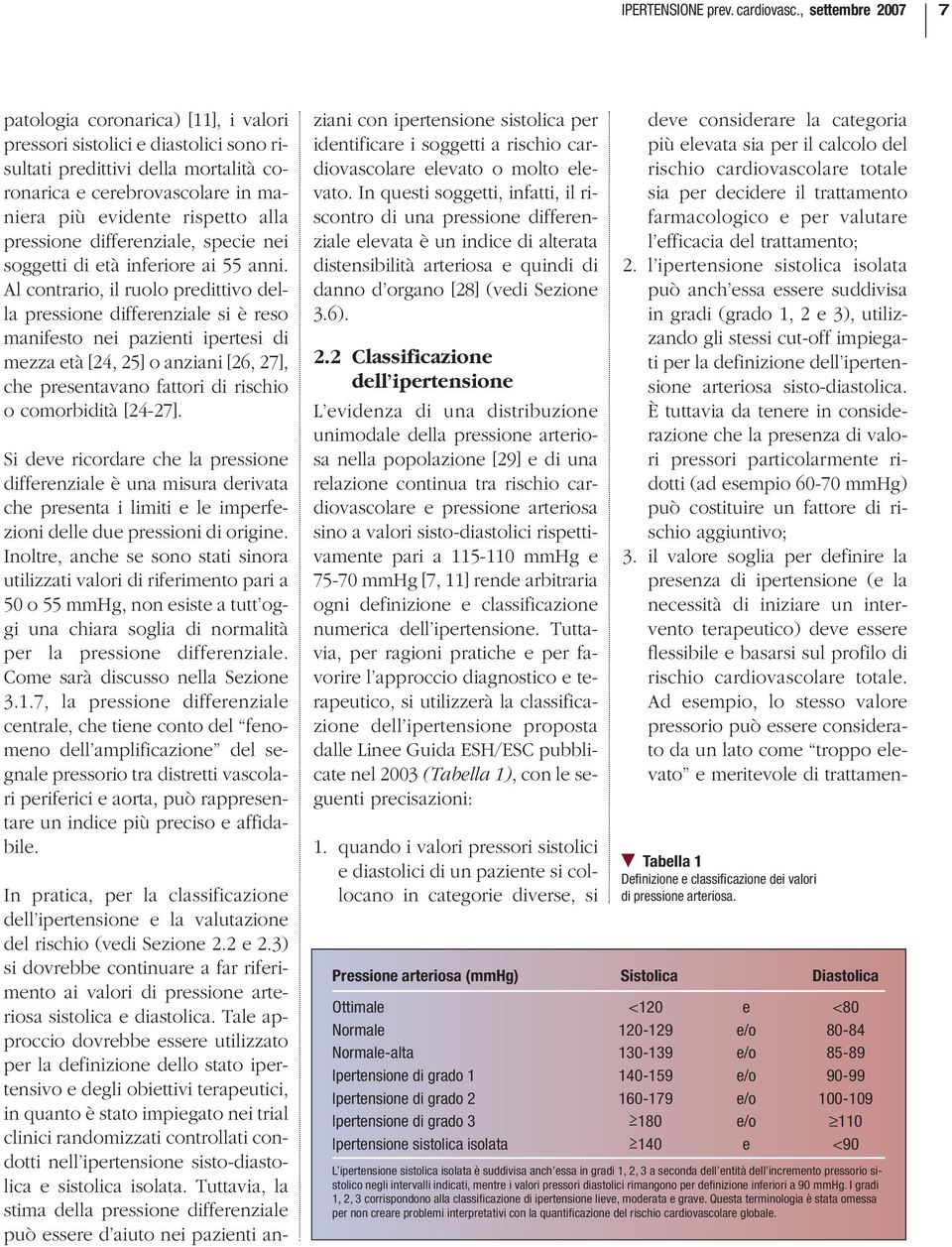 pressione differenziale, specie nei soggetti di età inferiore ai 55 anni.