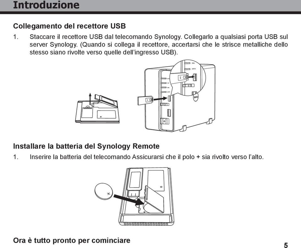 (Quando si collega il recettore, accertarsi che le strisce metalliche dello stesso siano rivolte verso quelle