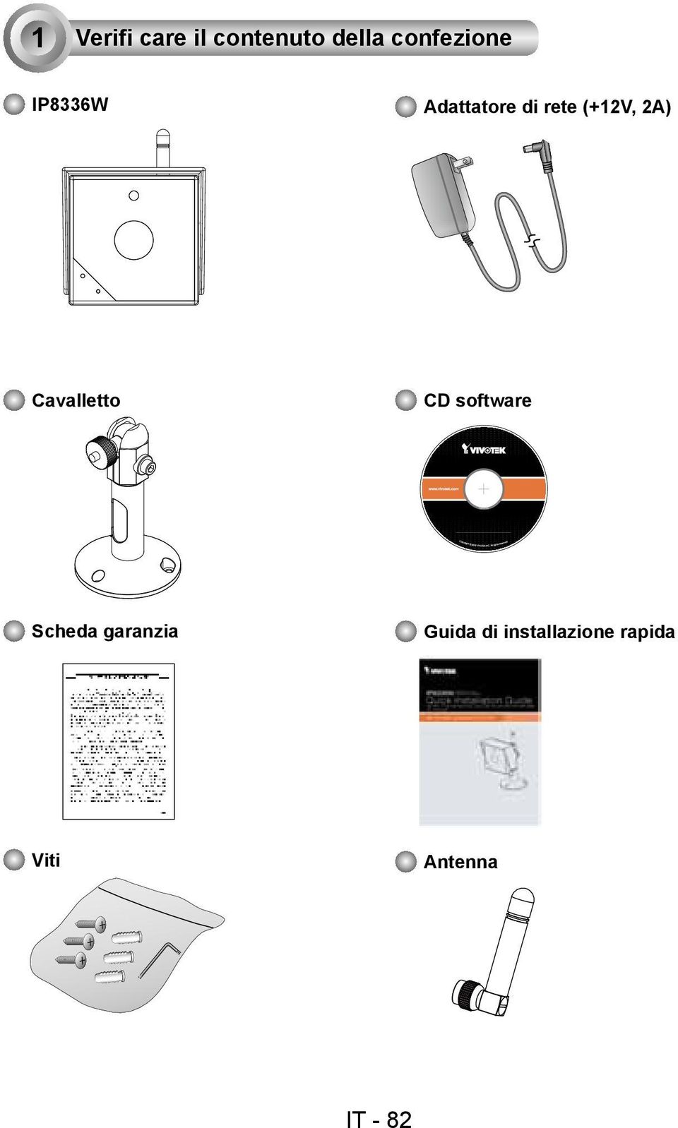 2A) Cavalletto CD software Scheda garanzia