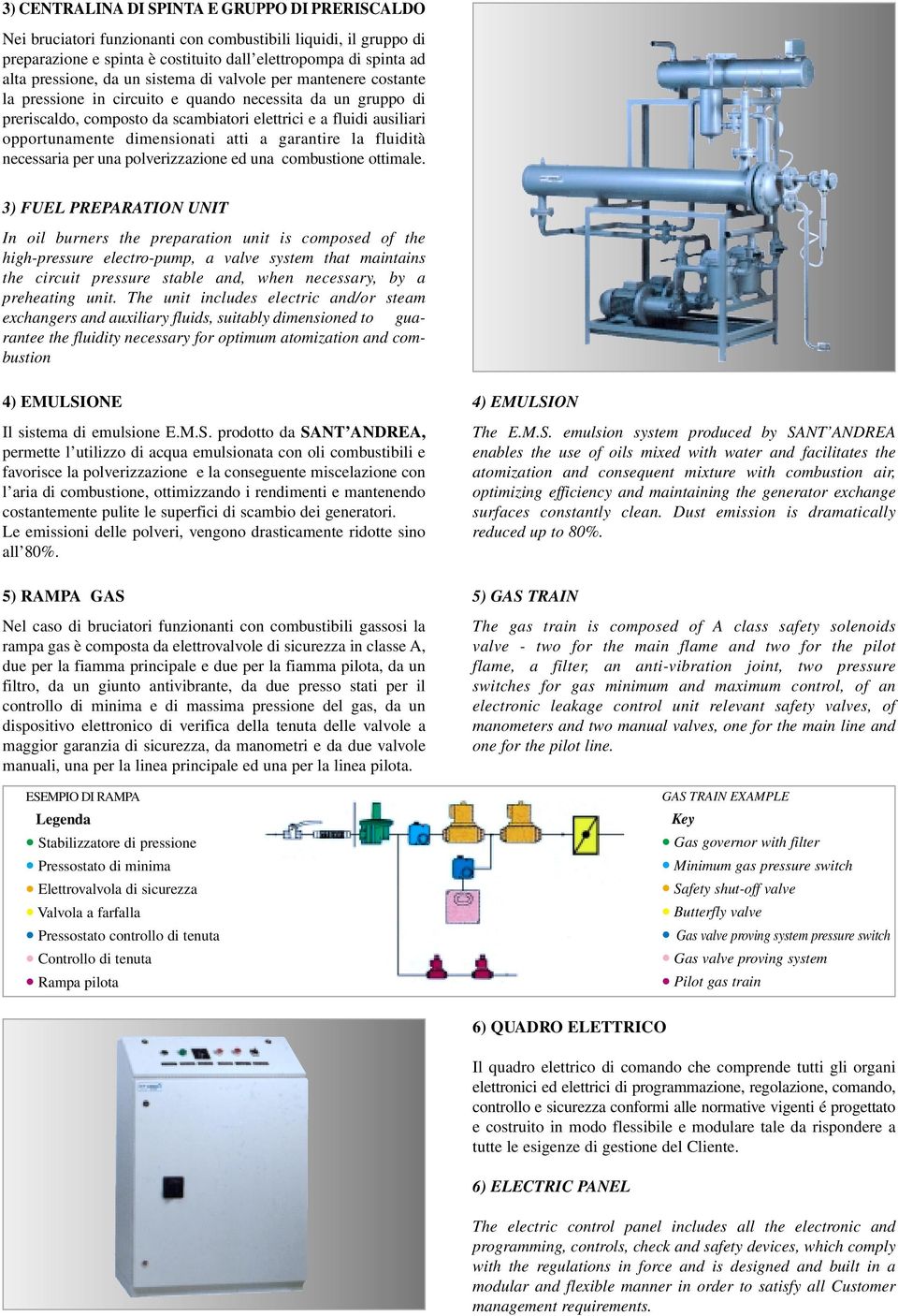 dimensionati atti a garantire la fluidità necessaria per una polverizzazione ed una combustione ottimale.