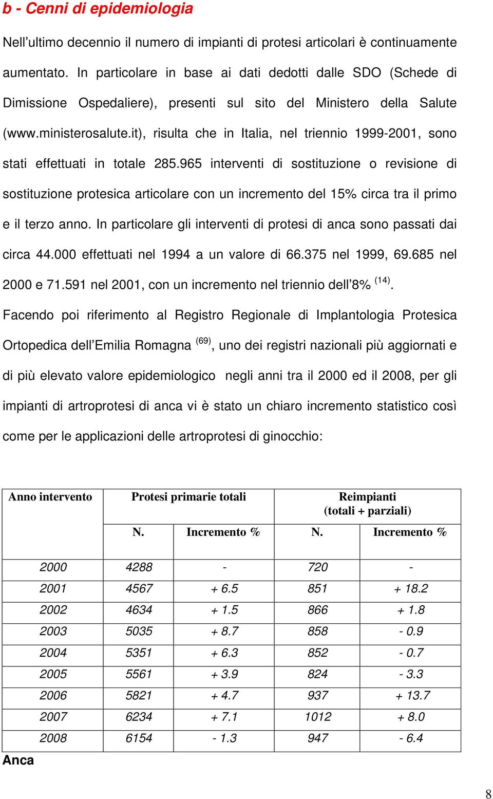 it), risulta che in Italia, nel triennio 1999-2001, sono stati effettuati in totale 285.