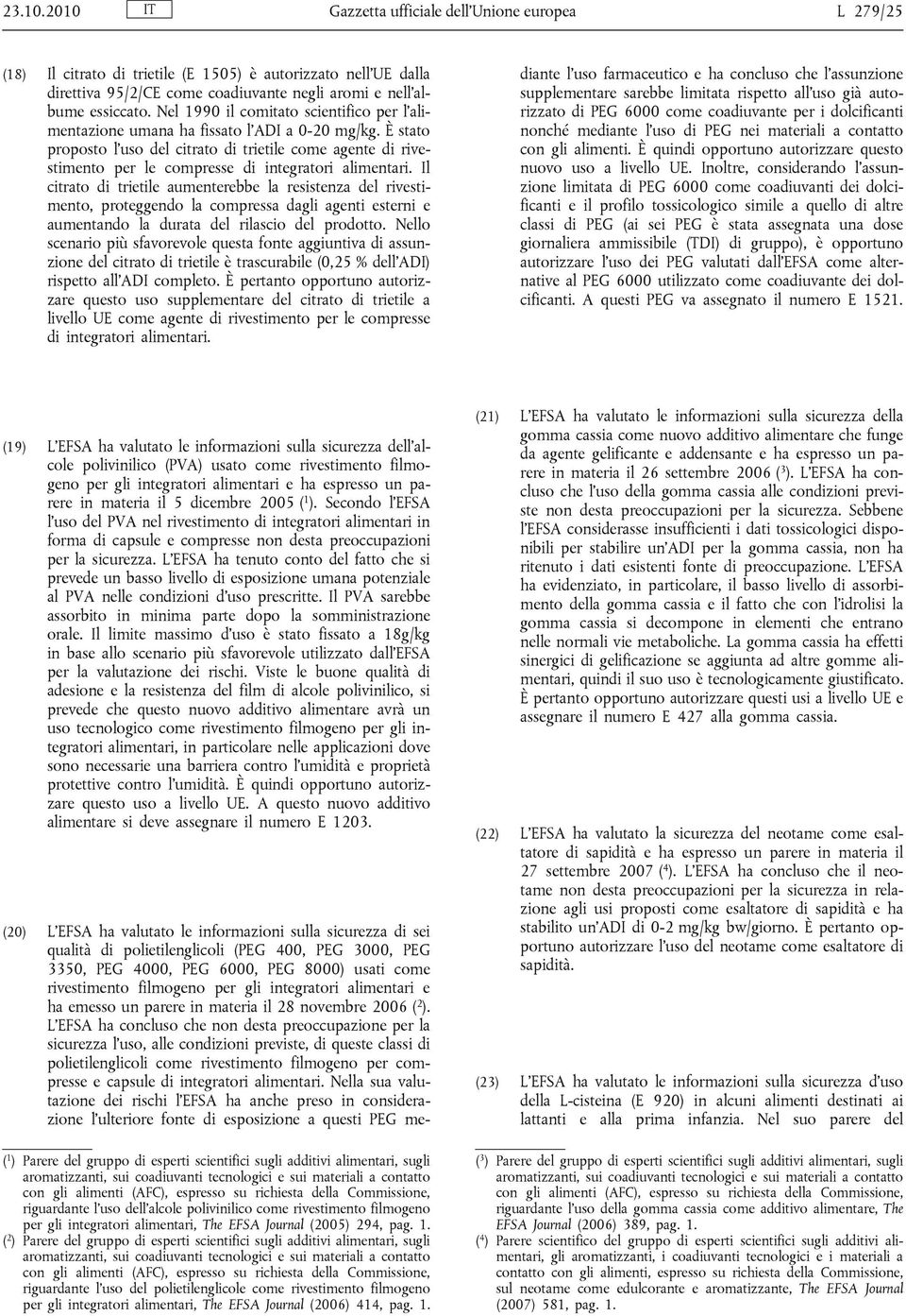 È stato proposto l'uso del citrato di trietile come agente di rivestimento per le compresse di integratori alimentari.