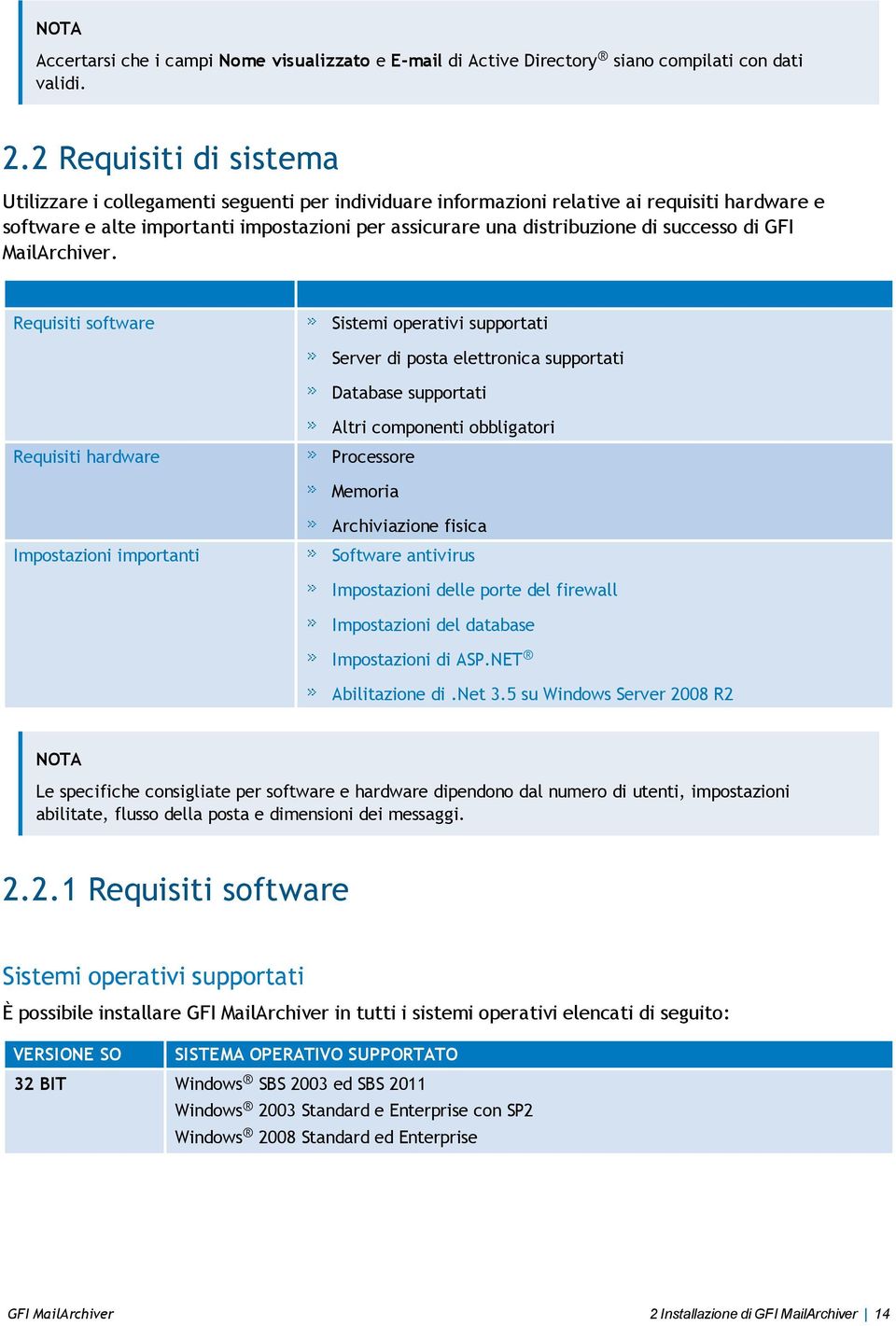 successo di GFI MailArchiver.