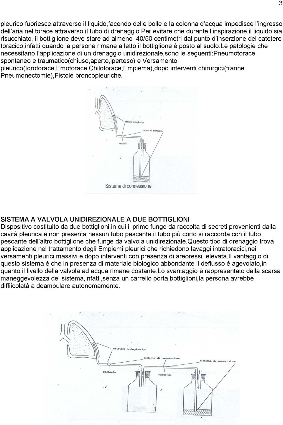 letto il bottiglione è posto al suolo.