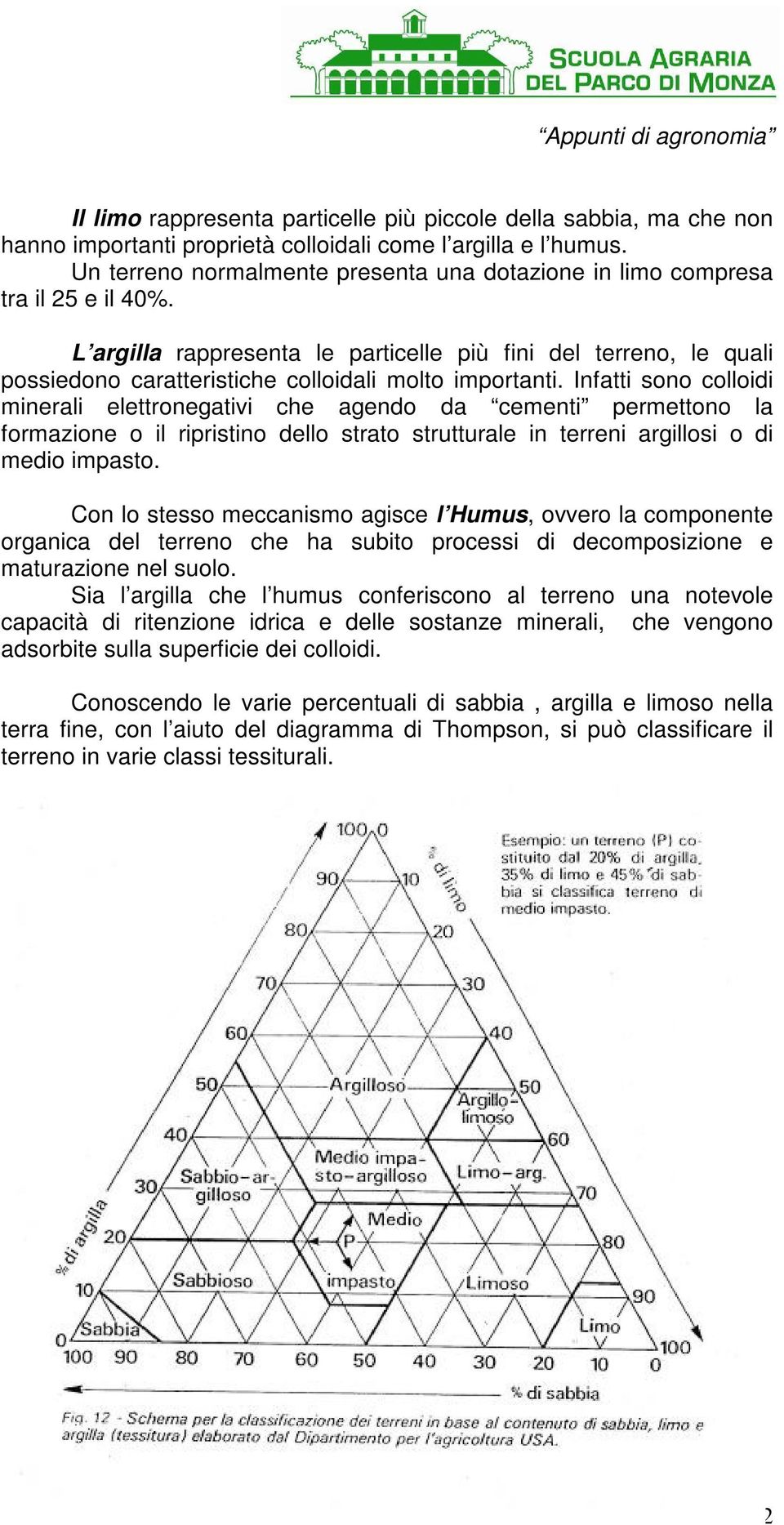 L argilla rappresenta le particelle più fini del terreno, le quali possiedono caratteristiche colloidali molto importanti.