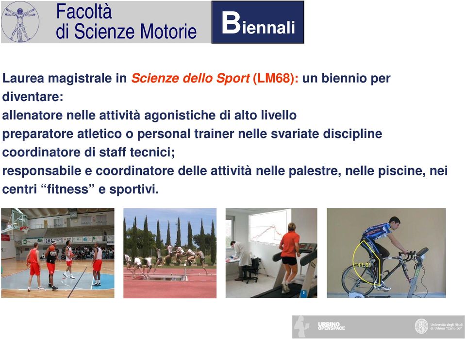 personal trainer nelle svariate discipline coordinatore di staff tecnici;