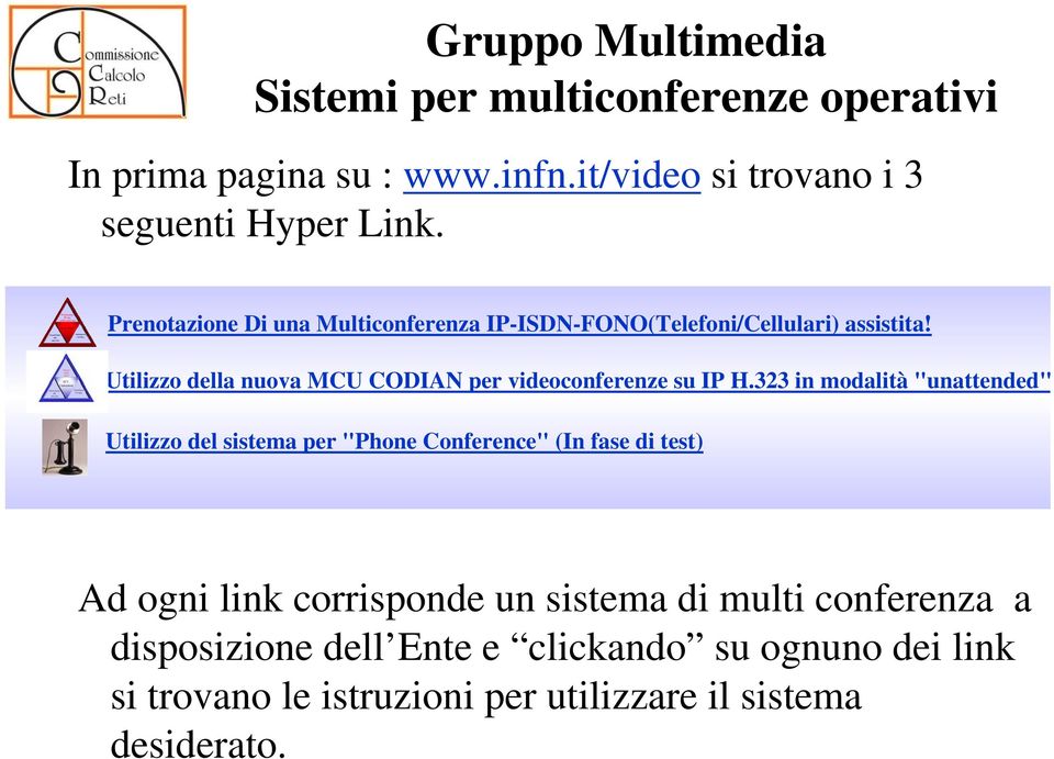 Utilizzo della nuova MCU CODIAN per videoconferenze su IP H.