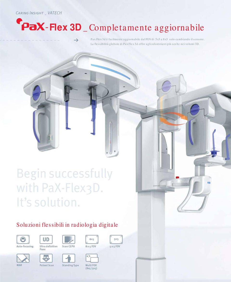 La flessibilità globale di Pax Flex 3d offre agli odontoiatri