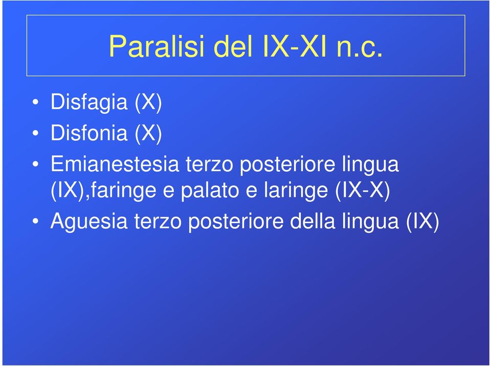 terzo posteriore lingua (IX),faringe e