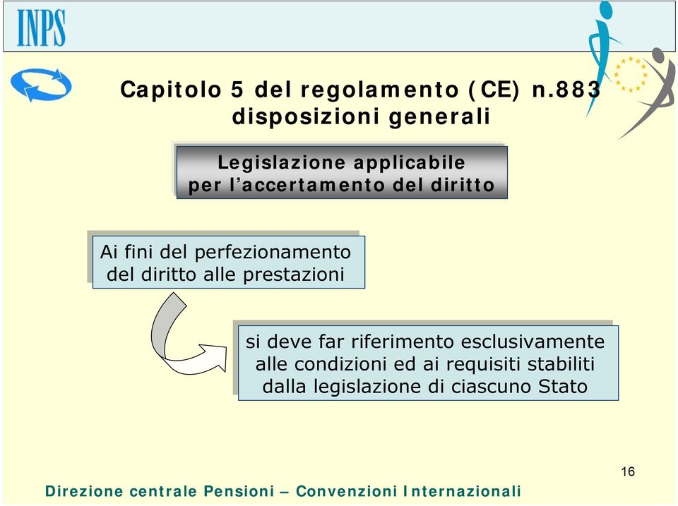 Ai Ai fini fini del del perfezionamento del del diritto alle alle prestazioni si si