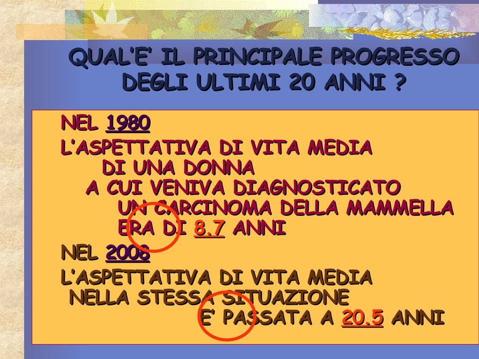 DIAGNOSTICATO UN CARCINOMA DELLA MAMMELLA ERA DI 8.