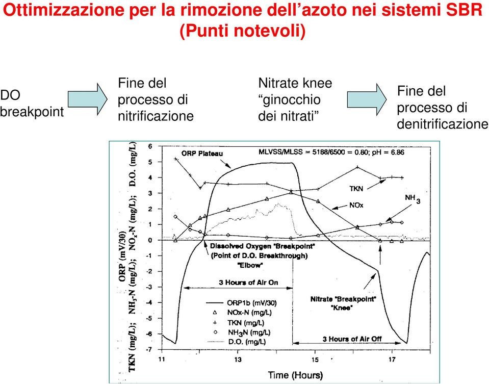 del processo di nitrificazione Nitrate knee