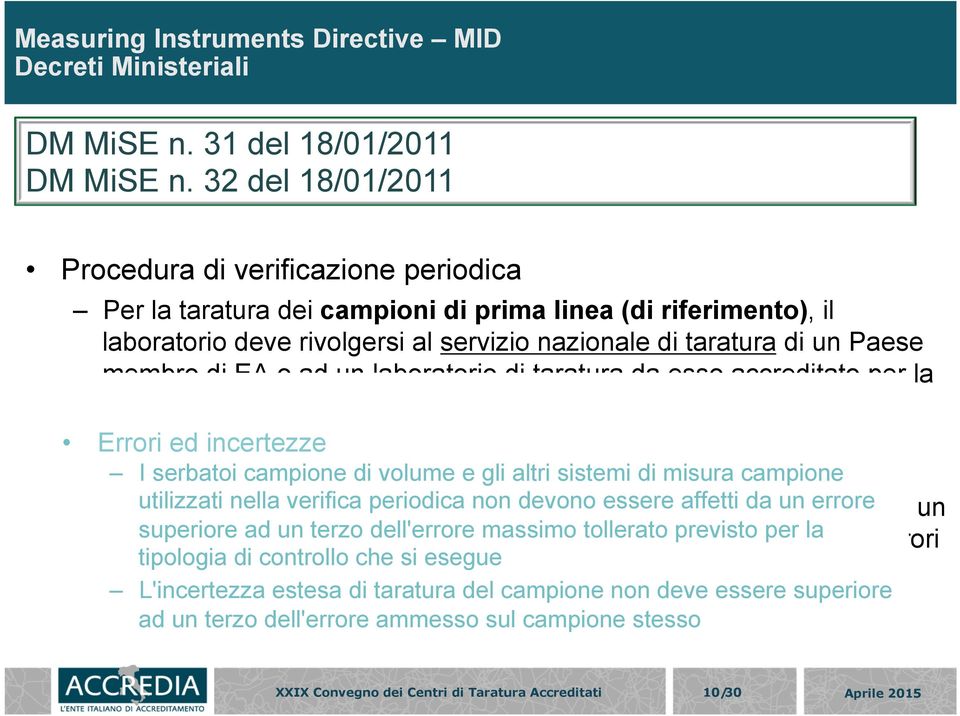 membro di EA o ad un laboratorio di taratura da esso accreditato per la grandezza volume Errori Con ed specifico incertezze riferimento alla certificazione di serbatoi campione I Non serbatoi viene