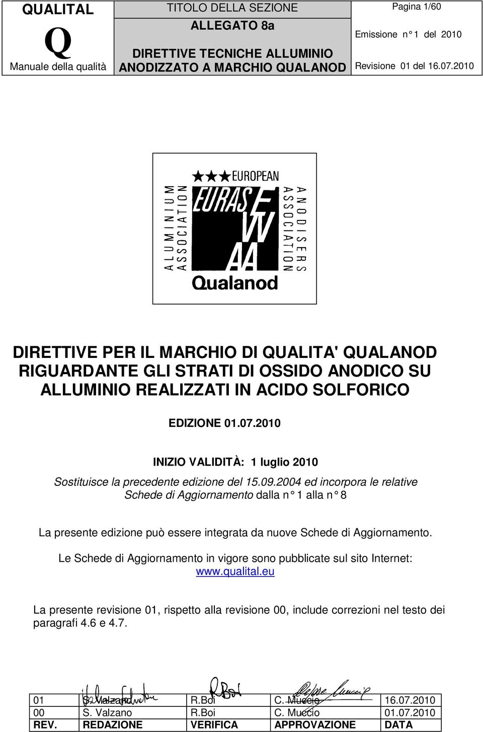 2004 ed incorpora le relative Schede di Aggiornamento dalla n 1 alla n 8 La presente edizione può essere integrata da nuove Schede di Aggiornamento.