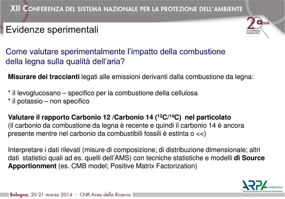 carbonio 14 è ancora presente mentre nel carbonio da combustibili fossili è estinta o <<) Interpretare i dati rilevati (misure di composizione; di distribuzione