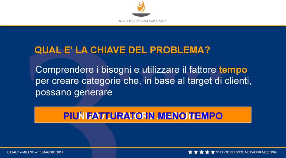 per creare categorie che, in base al target di