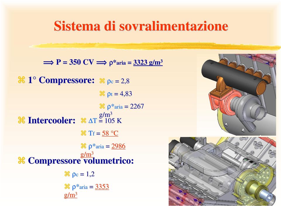 2267 g/m 3 T = 105 K Tf = 58 C ρ*aria g/m 3 aria = 2986