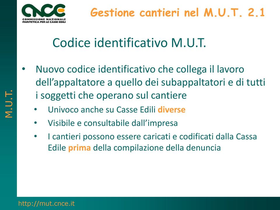 Nuovo codice identificativo che collega il lavoro dell appaltatore a quello dei subappaltatori