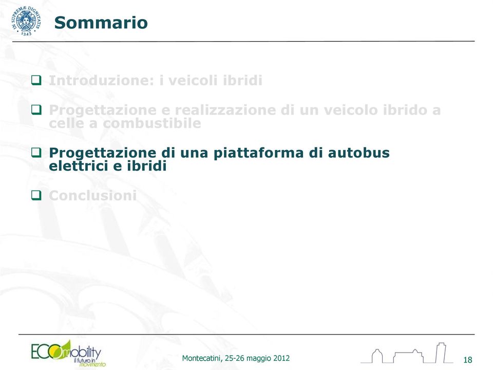 combustibile Progettazione di una piattaforma di