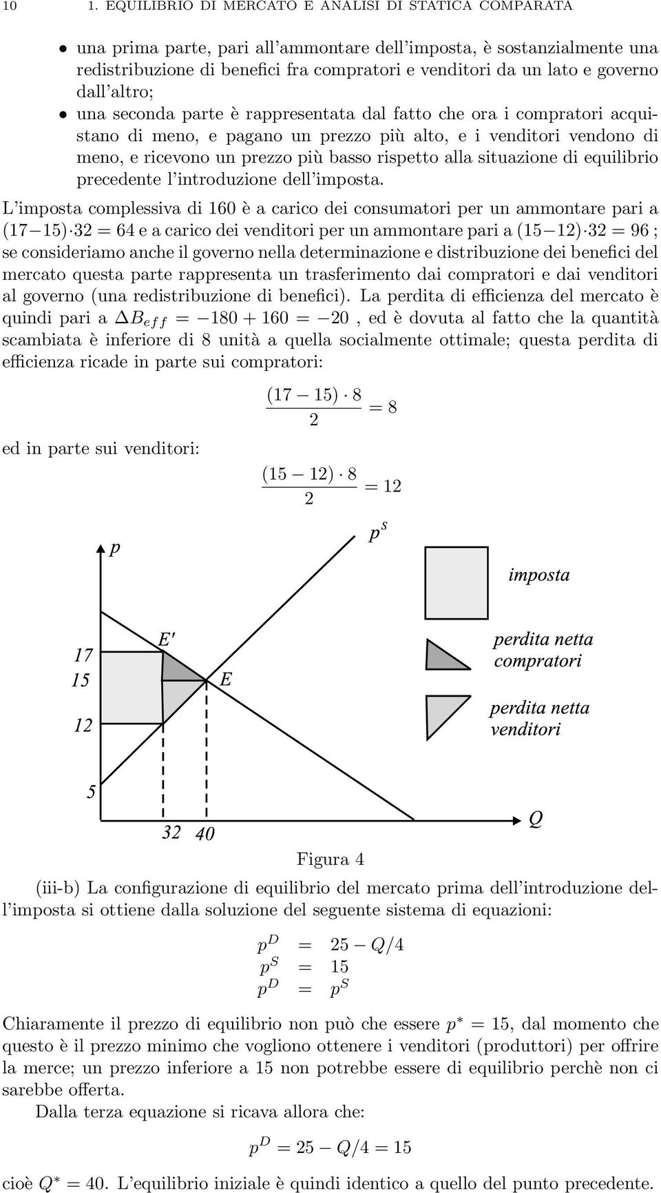 rispetto alla situazione di equilibrio precedente l introduzione dell imposta.