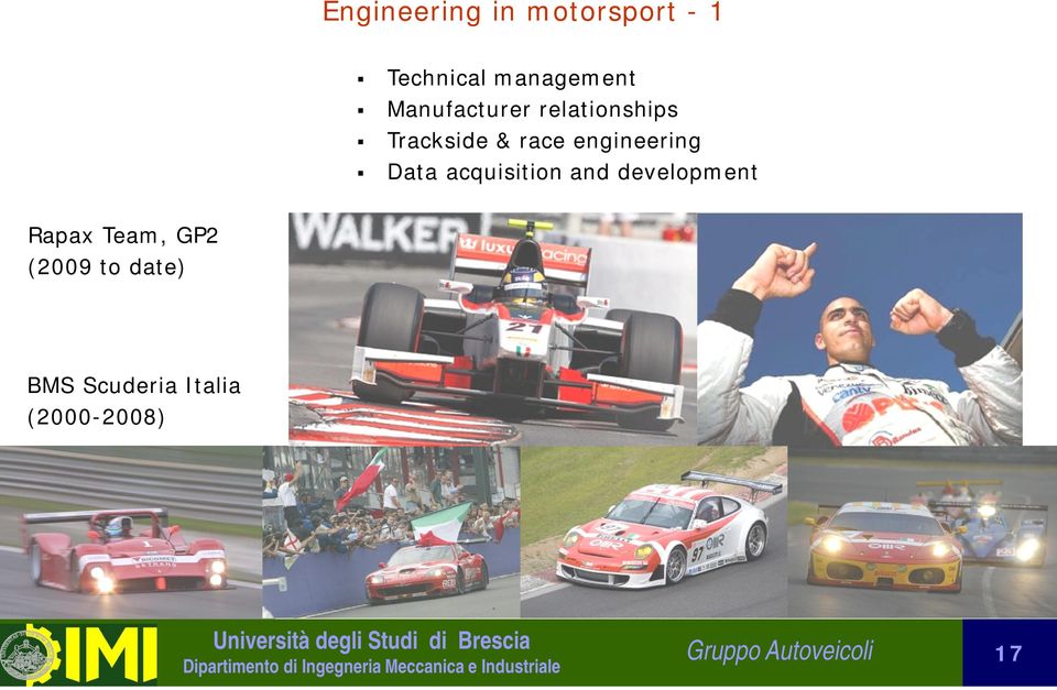 Data acquisition and development Rapax Team, GP2 (2009