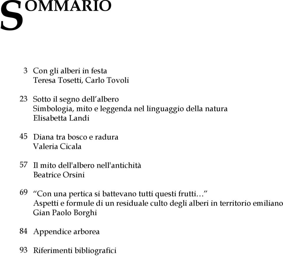 Il mito dell'albero nell'antichità Beatrice Orsini Con una pertica si battevano tutti questi frutti Aspetti e