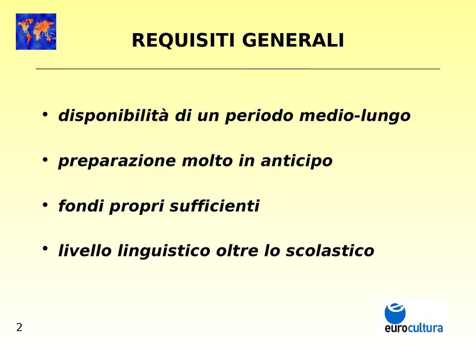 in anticipo fondi propri sufficienti